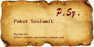 Pakot Szulamit névjegykártya
